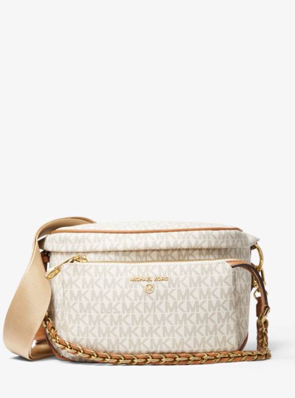 Damske Crossbody Kabelka Michael Kors Slater Medium Logo Sling Pack Hnedožltý Hnede - Kabelky Michael Kors Vypredaj | KFPVH-5618
